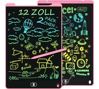 Lavagna da scrittura LCD colorata da 12 pollici, lavagna da disegno elettromagnetica, cancellabile, con chiusura a chiave, giocattolo e regali per bambini da 3 a 12 anni, a casa, a scuola, confezione
