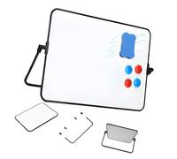 Lavagna da scrivania multiuso con retro magnetico e fondo regolabile, utile per appunti e progetti creativi, set piccole lavagne da 30x42 cm