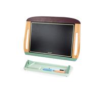 Janod - Lavagna da Tavolo in Legno - Grande Lavagna Bifacciale Portatile, Nera/Bianca Magnetica - Base Antislittamento - 2 Grandi Gessetti, 1 Pennarello Cancellabile, 1 Cancellino - Da 3 Anni, J09631