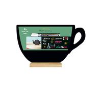 SECURIT - FBT-CUP - Lavagna da tavolo Silhouette - 33,5 x 21,5 cm - forma tazza - nero - Securit - 71660 - Conf. da 1 Pz. - FBT-CUP