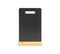 SECURIT - Lavagna da Tavolo con Manico - Per Pennarelli a Gesso Liquido - Per Caffè, Ristoranti, Bar, Negozi - Inserto Rimovibile - Base in Legno Laccato - 33,5x21x6cm - 1 Pennarello Bianco Incluso