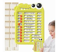 Lavagna di pianificazione per bambini, riutilizzabile, per la casa, con cursore per lista di controllo, riutilizzabile, autodisciplina, bacheca per il check-in sviluppa buone abitudini
