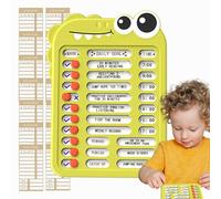Lavagna di pianificazione per bambini, tabella delle cose da fare, tabella di routine scorrevole. Sviluppa buone abitudini con la lista di controllo Slider Self-Discipline-Check-in-Board
