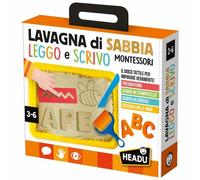 LAVAGNA DI SABBIA leggo e scrivo MONTESSORI headu GIOCO DIDATTICO età 3+