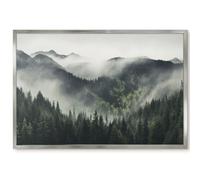 Lavagna Didattica per l'Aula 60x40 Montagne verdi Cornice Argento