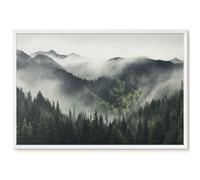 Lavagna Didattica per l'Aula 60x40 Montagne verdi Cornice Bianca