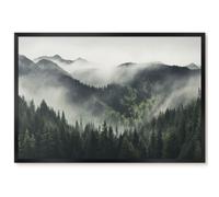 Lavagna Didattica per l'Aula 60x40 Montagne verdi Cornice Nero