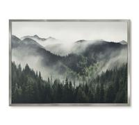 Lavagna Didattica per l'Aula 70x50 Montagne verdi Cornice Argento