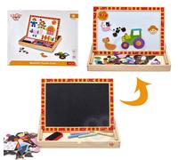Puzzle magnetico in legno 2-in-1 con scatola - 85 pezzi