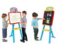 Lavagna Double Face per Gessi Pennarelli Magnetica Lavagna Verticale Orizzonatale Removibile con Cavalletto Pennarelli Gessi Lettere Numeri Magnetici Lavagne per Bambini 3in1 Lavagne Artista Scuola