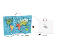 Lavagna educativa 2 in 1 Viga con mappa magnetica del mondo Montessori
