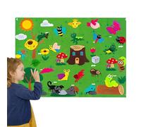 Lavagna Feltro - Di Feltro Attività Creativa Interattiva Gioco Educativo | Pannello Narrativo, Set Per Raccontare Storie Con Animali Domestici Da Parete, Apprendimento Prescolare E