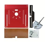 Lavagna flip board in lega di alluminio con doppi fori per RT0700C e tagliabordi elettrici, piastra di inserimento del tavolo del router anodizzata rossa, scala incisa CNC, resistente all'usura e