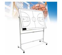 Lavagna for allenatori di basket con supporto for ruote scorrevoli, lavagna cancellabile a secco for allenatori con pennarelli magnetici e gomma for allenatori di basket, calcio e pallavolo