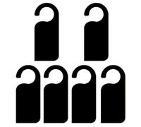 Lavagna in ardesia, 6 pcs Mini Wooden Double-Sided Chalkboard Memo Board Door Knob Hanger Sign Black