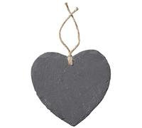 Lavagna in ardesia a forma di cuore con gancio, 15 x 14 cm