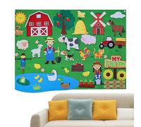 Lavagna In Feltro, 104 * 75 Cm Lavagna In Feltro Interattiva Per Bambini, Dinosauro/Fattoria/Urbano/Insetti/Lettere Lavagnas Per Raccontare Storie,