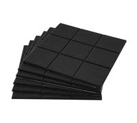 Lavagna in feltro, bacheca in feltro, grande autoadesiva, con penna da disegno, 6 pezzi, per pareti in metallo, pareti in legno, pareti in PVC (nero)