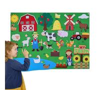 Lavagna in feltro, lavagna storie in feltro, set di attività da parete per bambini