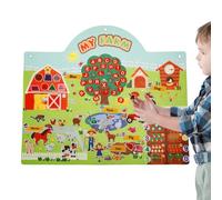 Lavagna in feltro per bambini piccoli dipinti di storie in feltro per bambini - Feltro Story Board Animali della fattoria Giocattoli,Giocattoli interattivi di apprendimento e istruzione, attività da