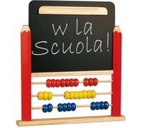 Lavagna in legno con pallottoliere in scatola per bambini multicolore disegno