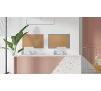 Lavagna in Sughero con Cornice Azzurra in Legno 90x60cm