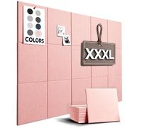 Lavagna in sughero per ufficio, 149,9 x 91,4 cm, confezione da 15, piastrelle in sughero, pannello di visione grande, pannello in sughero, pannello in sughero, pannelli in feltro, pannelli in sughero