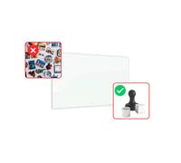 Lavagna in vetro bianca magnetica 90x60 cm CLASSIC