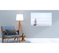 LAVAGNA IN VETRO MAGNETICA CON STAMPA MOTIVO LEGNO PIETRE ZEN 60X40