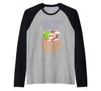 Lavagna incantesimi e pozioni zucca insegnante Halloween Maglia con Maniche Raglan