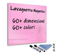 Lavagna Lavagnetta Magnetica Bambini Scuola Colorata Pennarelli Rosa Chiaro