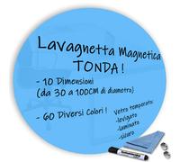 Lavagna Lavagnetta Magnetica Cancellabile in vetro temperato Blu Pastello