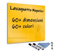 Lavagna Lavagnetta Magnetica Cancellabile in vetro temperato Giallo Aranciato