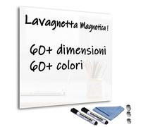 Lavagna Lavagnetta Magnetica Cucina Vetro Temperato Cancellabile Bianco