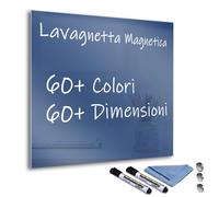 Lavagna Lavagnetta Magnetica Cucina Vetro Temperato Cancellabile Blua Marino