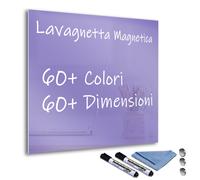 Lavagna Lavagnetta Magnetica Cucina Vetro Temperato Cancellabile Lavanda