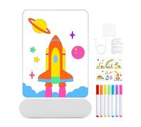 Lavagna LED per appunti, con 7 pennarelli e pannello LED 3D - Lavagna acrilica riutilizzabile per disegnare, per casa scuola viaggi e gioco a casa per bambini e adolescenti