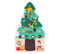 Lavagna luminosa a LED a forma di albero di Natale, lavagna sensoriale in legno con luci e musica, didattica Montessori, esercizi di motricità fine, giocattolo educativo, regalo, adatta a bambini e ba