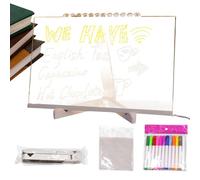 Lavagna luminosa a LED multicolore | Lavagna Messaggio Acrilico Illuminato | Cancellabile a secco per scrittura e disegno, ideale per caffè, scuola, casa, ufficio, negozio di compleanno