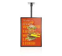 Lavagna luminosa a LED retroilluminata, pannello luminoso sottile con cornice a scatto e asta telescopica regolabile, schermo pubblicitario a LED da parete con struttura(42in)