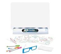 Lavagna luminosa - Blocco da disegno magico 3D, strumento di pittura fluorescente per bambini, blocco luminoso con funzione di cancellazione facile, kit artistico, lavagna illustrativa illuminata per