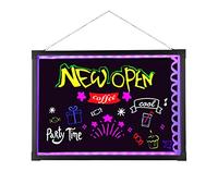 Lavagna luminosa con messaggio a LED, con telecomando e 8 penne al neon, per caffè, bar, ristorante, matrimonio (50 x 70 cm)