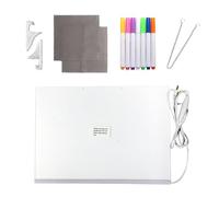 Lavagna Luminosa Da Disegno Per Bambini - Tavola Messaggi Acrilica Illuminata - Strumento di Scrittura in Acrilico con Penne 7 Colori per Appunti Riunioni Ufficio Famiglia