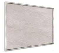 Lavagna Magnetica 100x70 cm | con Cornice Argento | Eleganza Delicata | Montaggio Facile | Per Magneti | Bacheca Calamite | Per Collezionisti | Pannello Metallico