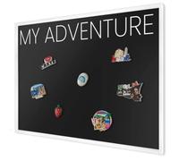 Lavagna Magnetica 100x70 cm | con Cornice Bianca | My Adventure
