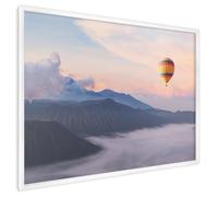 Lavagna Magnetica 100x70 cm | con Cornice Bianca | Viaggio Nel Cielo