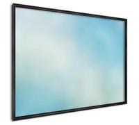 Lavagna Magnetica 100x70 cm | con Cornice Nera | Cielo Blu