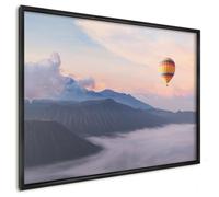 Lavagna Magnetica 100x70 cm | con Cornice Nera | Viaggio Nel Cielo