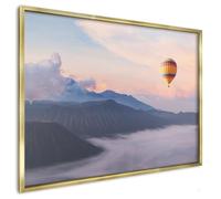 Lavagna Magnetica 100x70 cm | con Cornice Oro | Viaggio Nel Cielo