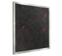 Lavagna Magnetica 50x50 cm | con Cornice Argento | Lava Vulcanica